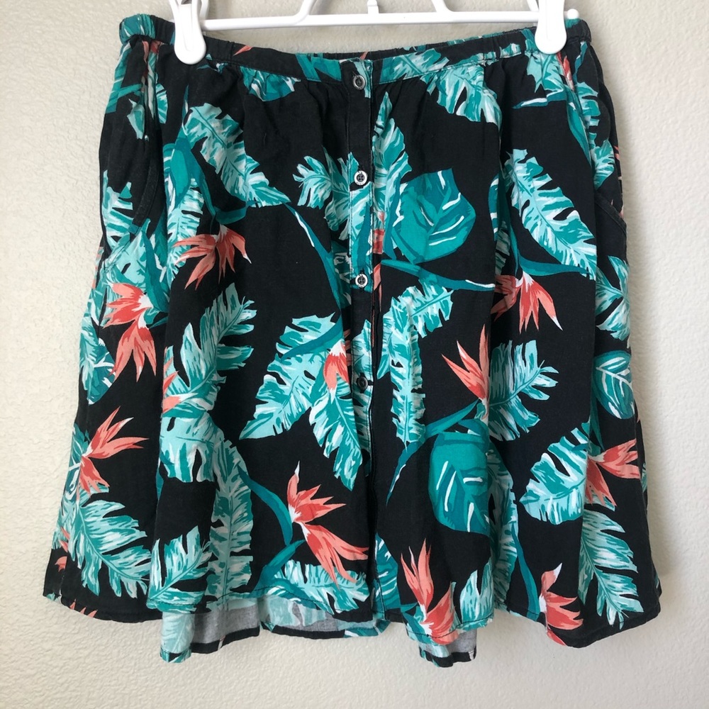 Roxy tropical print skirt
